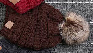 CC Skullies fashion knit toboggan hat Ivy and Pearl Boutique Brown
