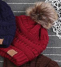CC Skullies fashion knit toboggan hat Ivy and Pearl Boutique Wine Red