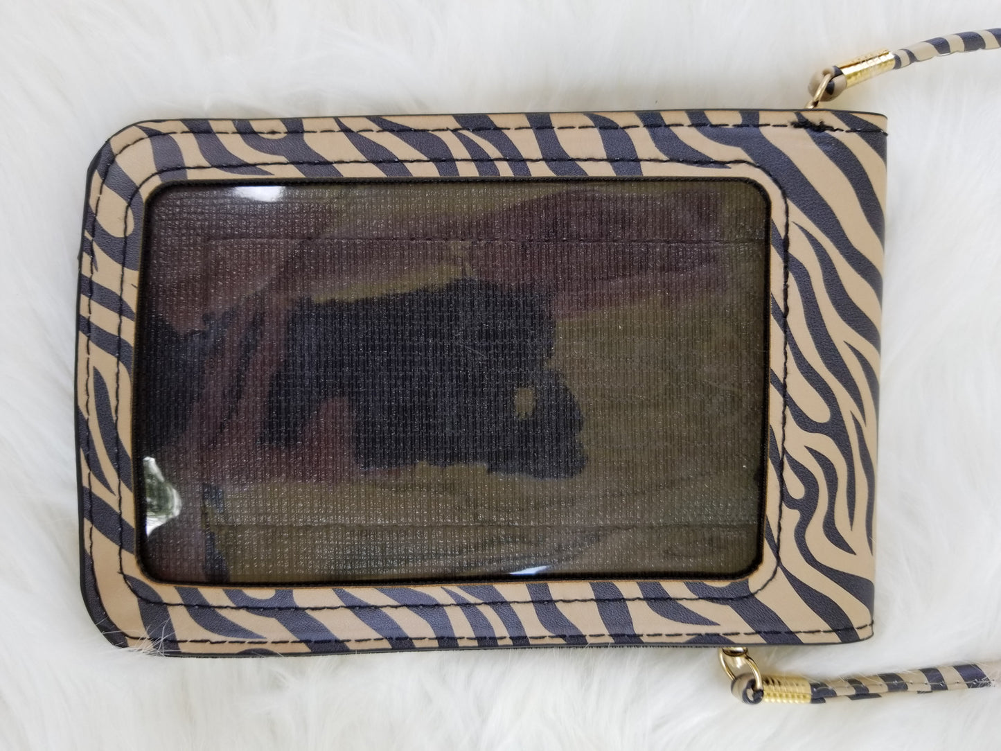 Cellphone cross-body purse with zebra print Ivy and Pearl Boutique