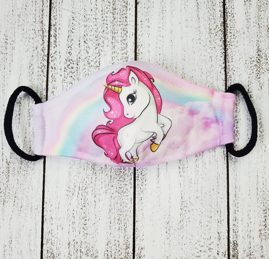 Children's face mask - Unicorn design washable mask Ivy and Pearl Boutique Unicorn Love