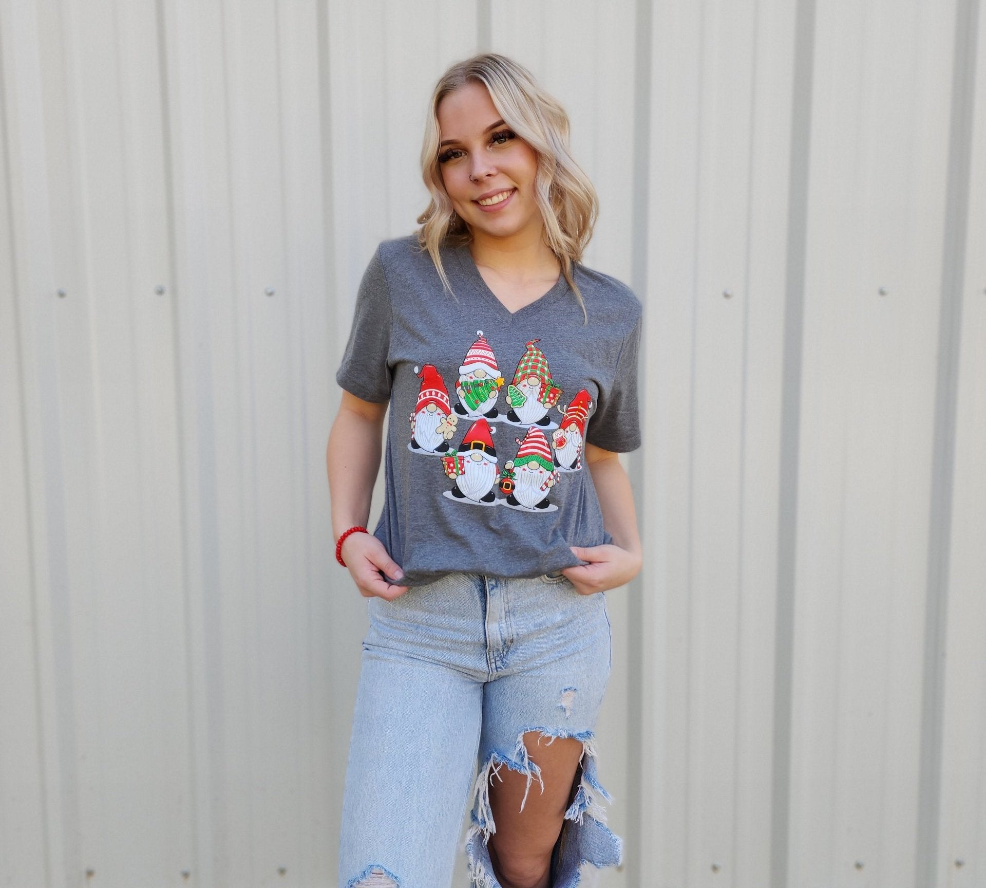 Christmas Gnomes T-Shirt  Ivy and Pearl Boutique XL