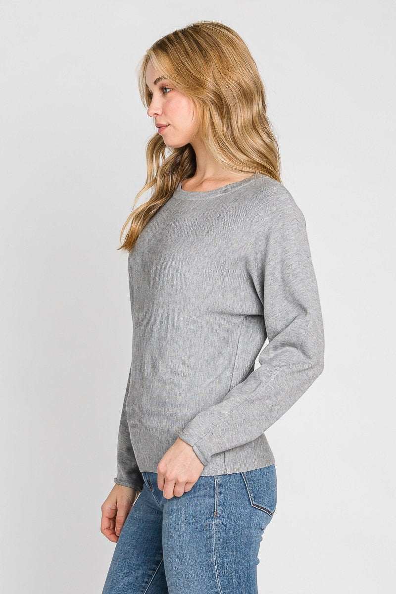 Viscose Classic Lightweight Crewneck Sweater  Ivy and Pearl Boutique