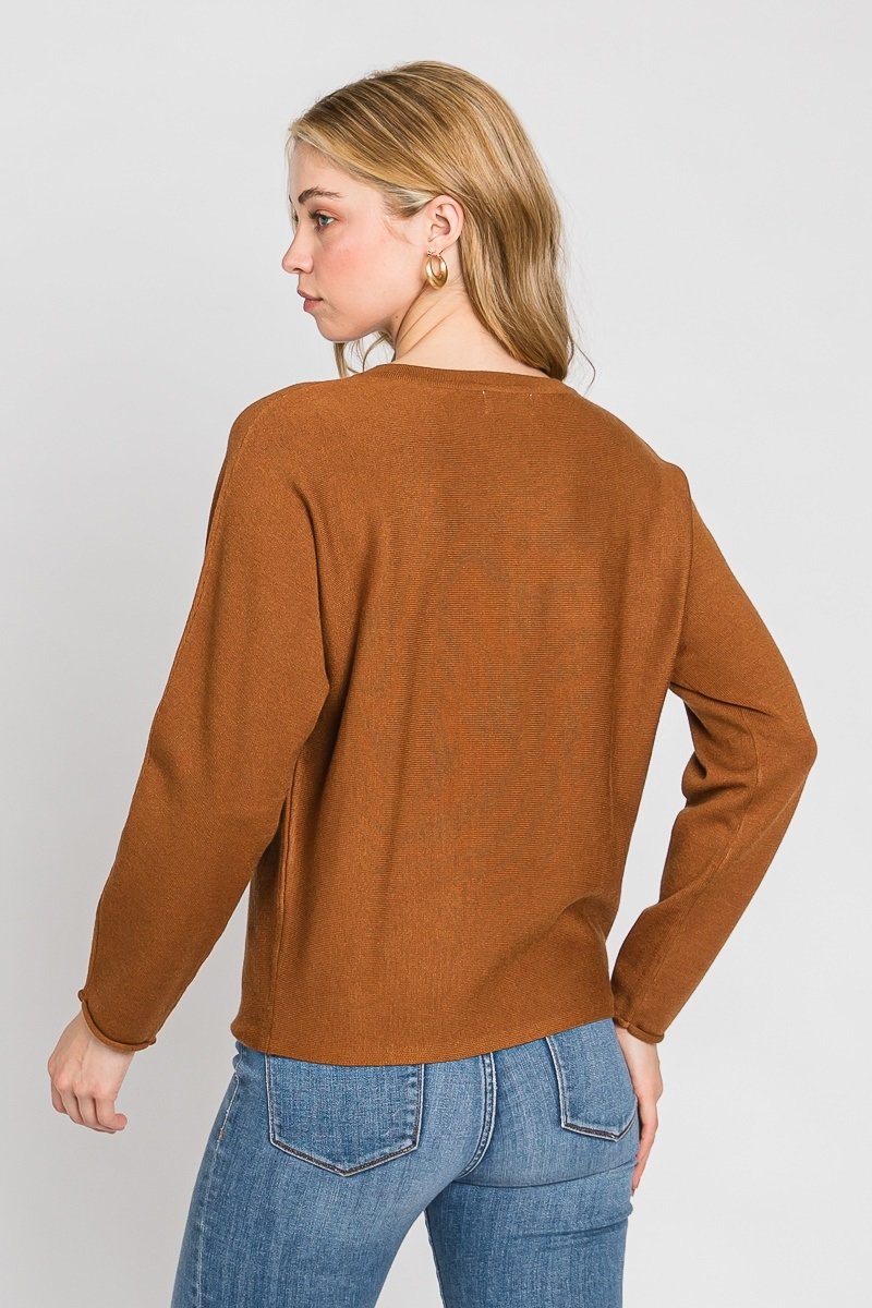 Viscose Classic Lightweight Crewneck Sweater  Ivy and Pearl Boutique