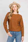 Viscose Classic Lightweight Crewneck Sweater  Ivy and Pearl Boutique Toffee M/L