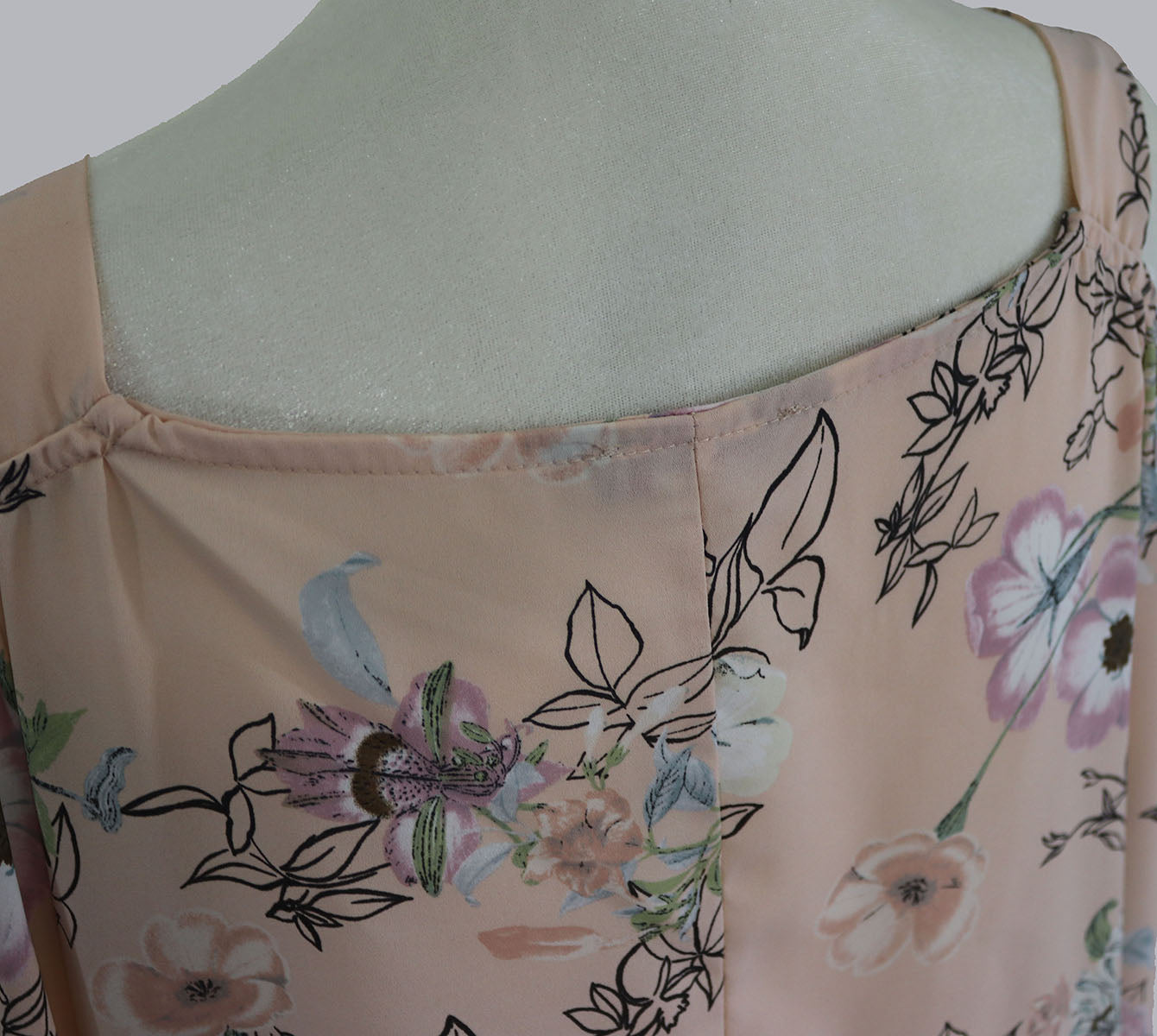 Cold shoulder floral print poncho style top Ivy and Pearl Boutique