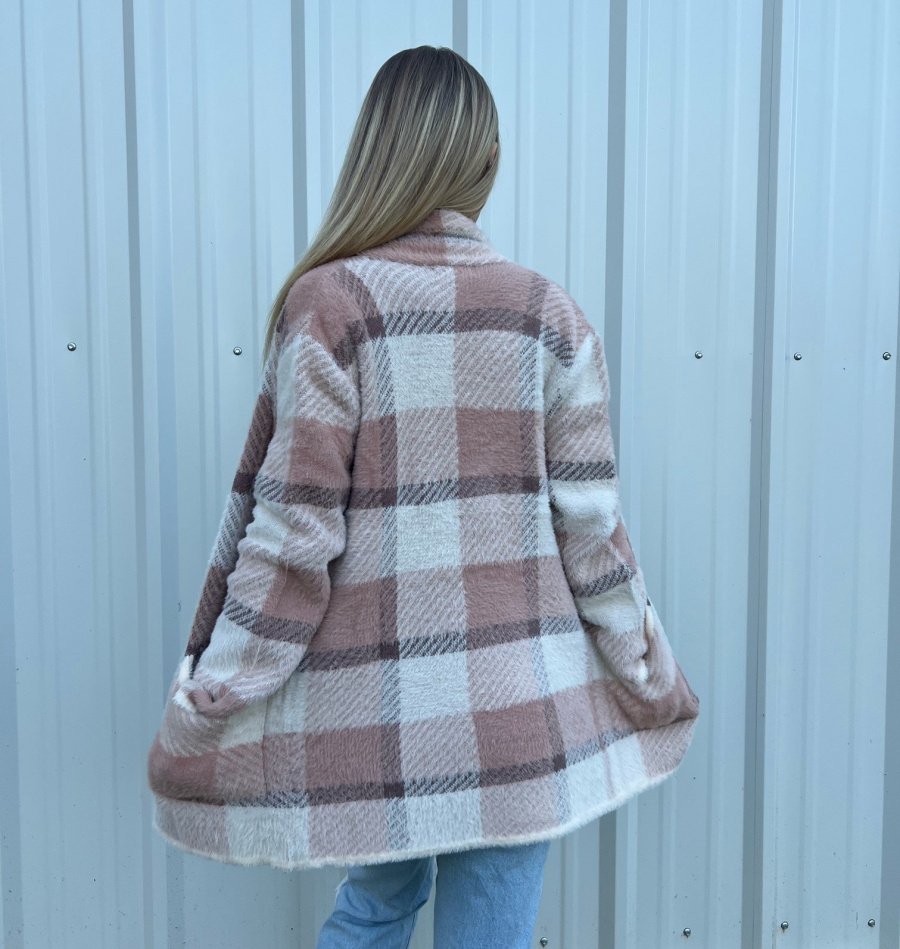 Collared double breasted knit jacket Ivy and Pearl Boutique