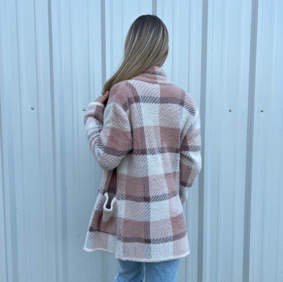 Collared double breasted knit jacket Ivy and Pearl Boutique