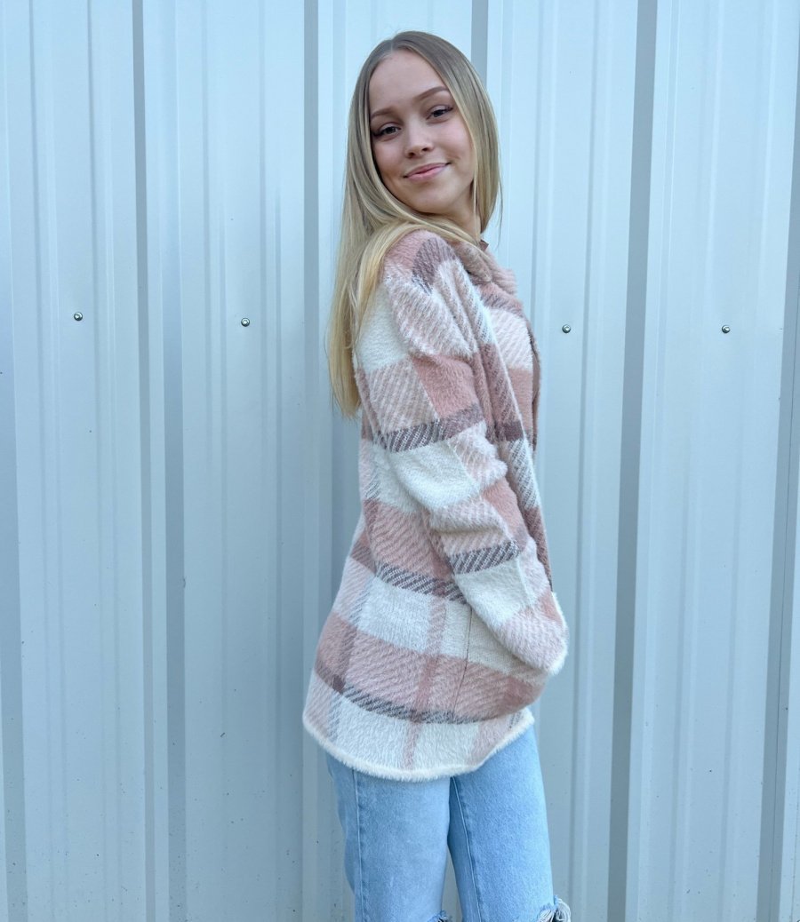 Collared double breasted knit jacket Ivy and Pearl Boutique