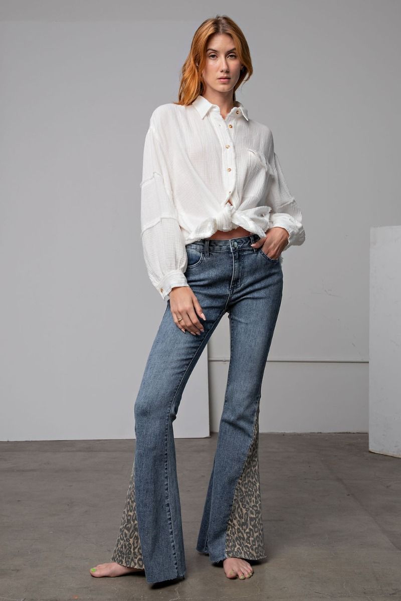 Cotton gauze loose fit shirt Ivy and Pearl Boutique