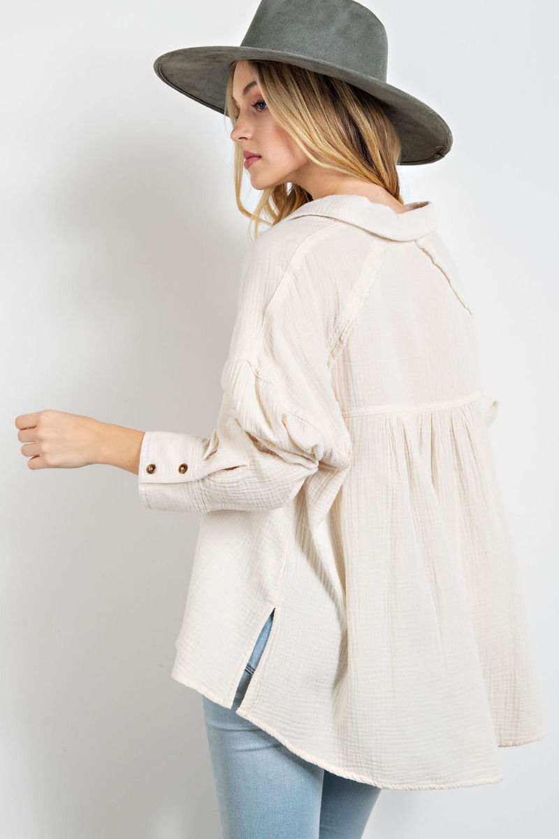 Cotton gauze shirt Ivy and Pearl Boutique