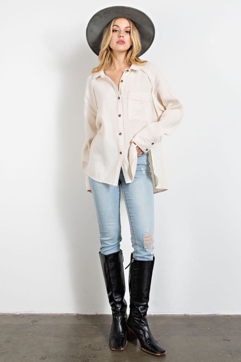 Cotton gauze shirt Ivy and Pearl Boutique