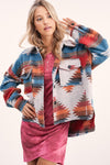 Cropped Body Eldora Aztec Jacket  Ivy and Pearl Boutique S Rust