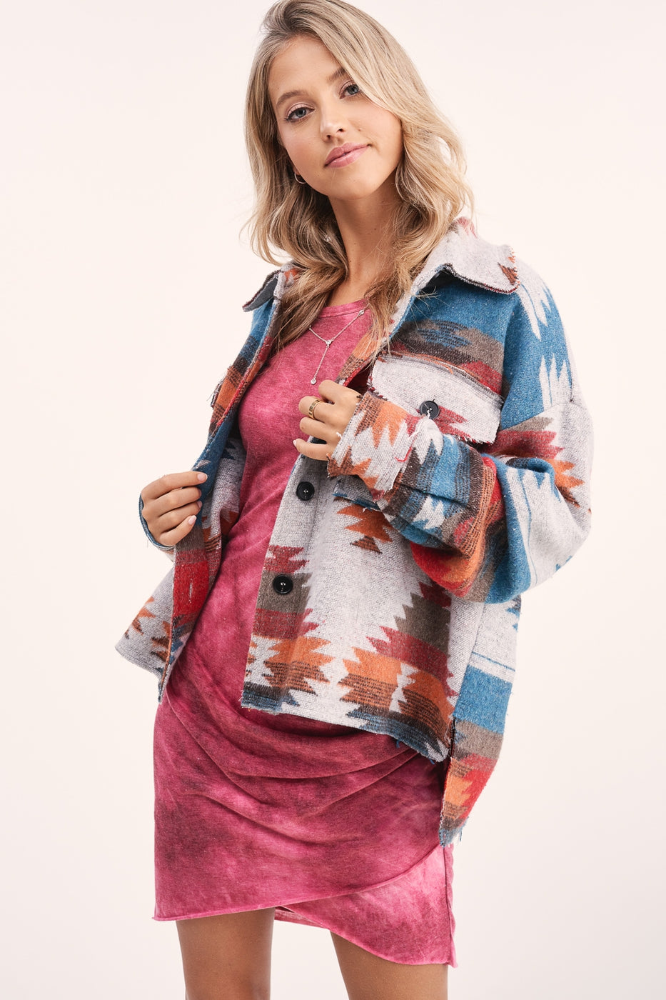 Cropped Body Eldora Aztec Jacket  Ivy and Pearl Boutique