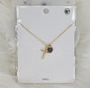Cross with Love Charm 16-inch brass necklace  Ivy and Pearl Boutique Gold