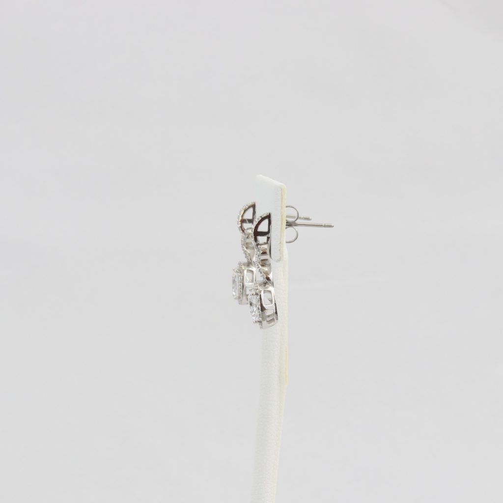 Bobby Schandra simulated diamond (Cubic Zirconia Diamond-quality Grade 5 ) dangle earring (8mm) Ivy and Pearl Boutique