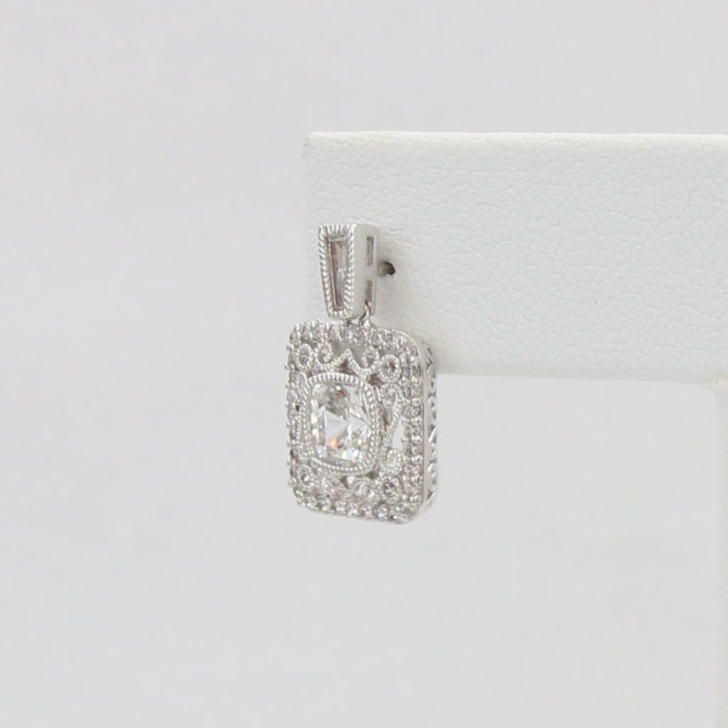 Bobby Schandra simulated diamond (Cubic Zirconia Diamond-quality Grade 5 ) dangle earring (5mm) Ivy and Pearl Boutique