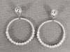 Cut pearl beads with zirconia stone loop earrings  Ivy and Pearl Boutique