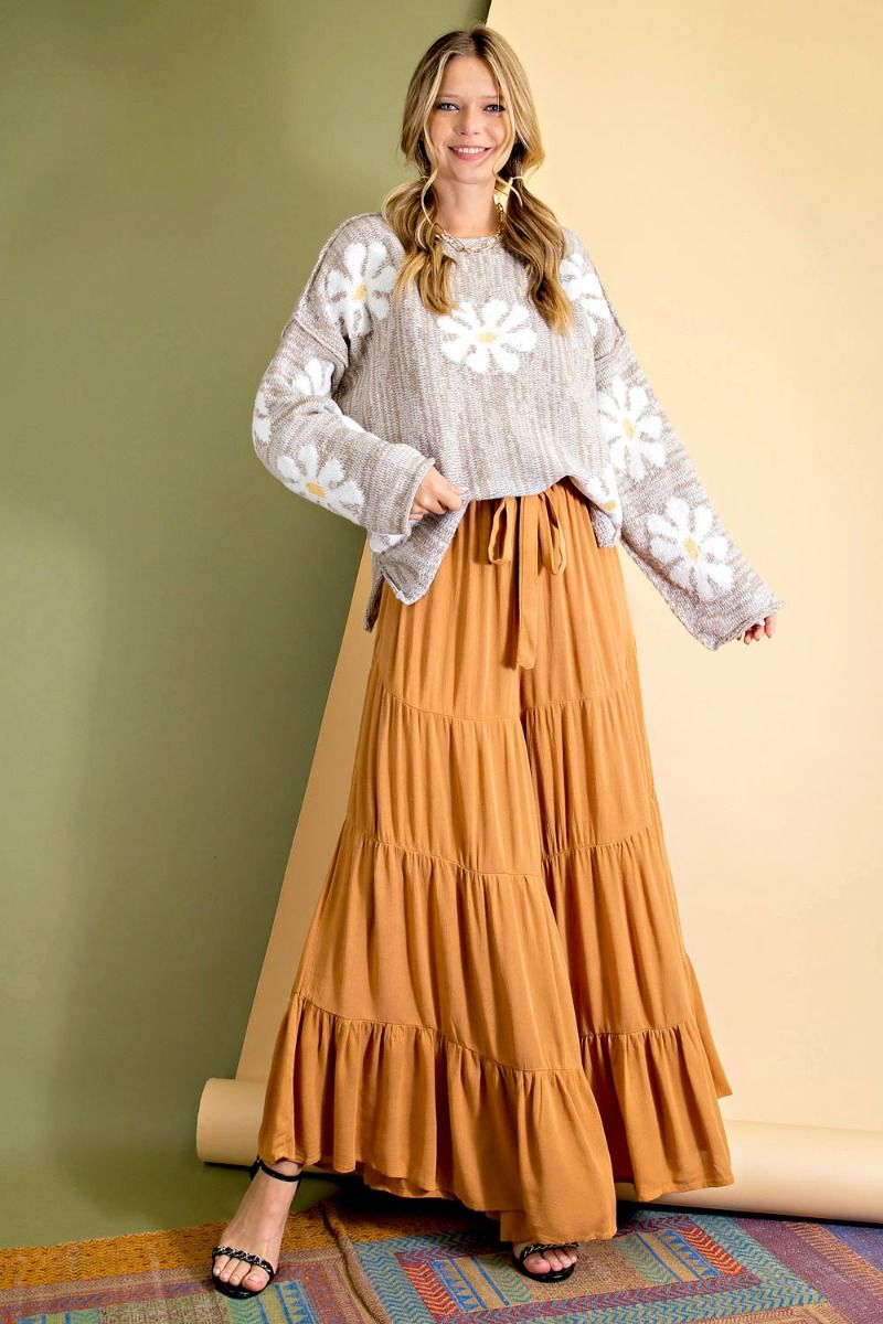 Daisy flower patterned loose fit sweater (multiple colors available) RESTOCKED Ivy and Pearl Boutique