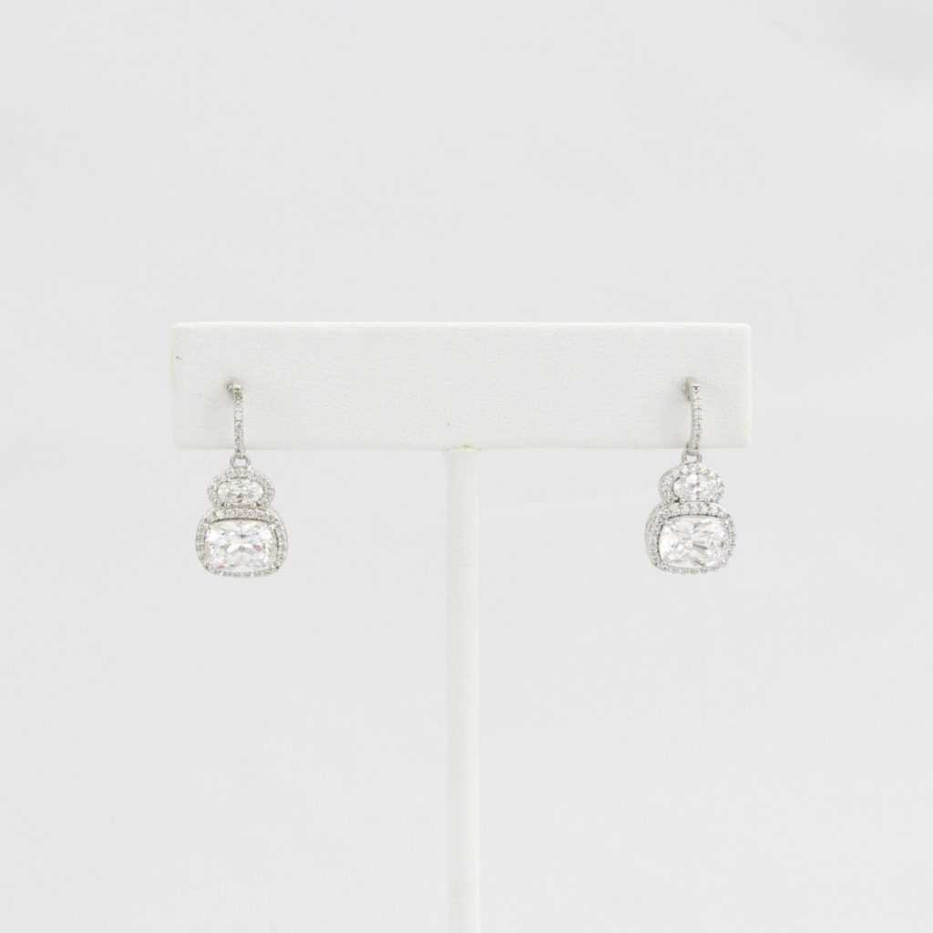 CLEARANCE (SEE NOTE IN DESC) - Bobby Schandra simulated diamond (Cubic Zirconia Diamond-quality Grade 5 ) dangle earring (10mm) Ivy and Pearl Boutique