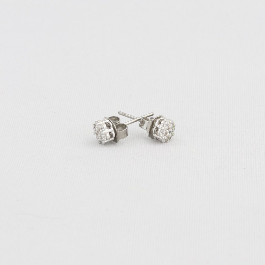 Bobby Schandra simulated diamond (Cubic Zirconia Diamond-quality Grade 5 ) stud earring (6mm)  Ivy and Pearl Boutique