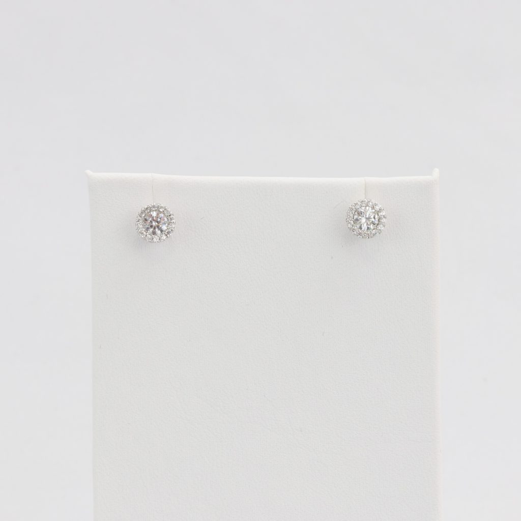 Bobby Schandra simulated diamond (Cubic Zirconia Diamond-quality Grade 5 ) stud earring (7mm)  Ivy and Pearl Boutique