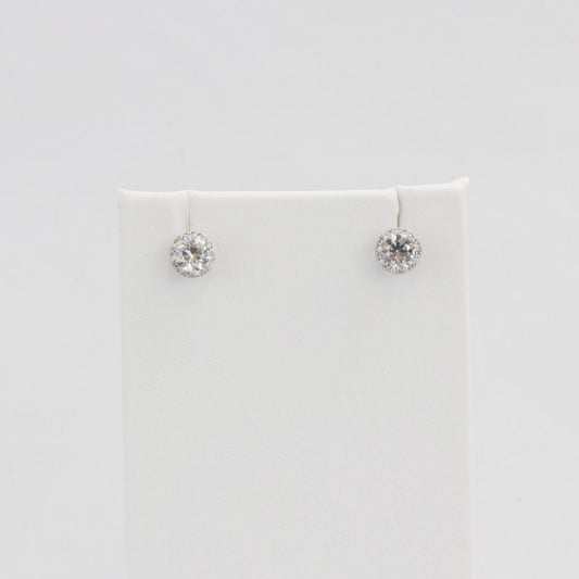Bobby Schandra simulated diamond (Cubic Zirconia Diamond-quality Grade 5 ) stud earring (8mm)  Ivy and Pearl Boutique