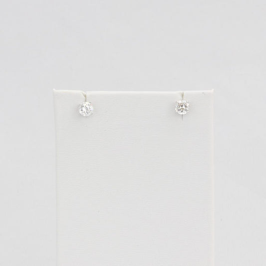 Bobby Schandra simulated diamond (Cubic Zirconia Diamond-quality Grade 5 ) stud earring (5mm)  Ivy and Pearl Boutique