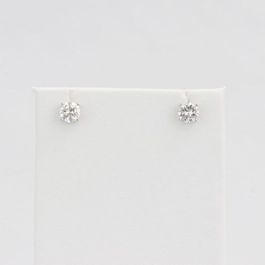 Bobby Schandra simulated diamond (Cubic Zirconia Diamond-quality Grade 5 ) stud earring (6mm)  Ivy and Pearl Boutique