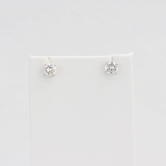 Bobby Schandra simulated diamond (Cubic Zirconia Diamond-quality Grade 5 ) stud earring (7mm)  Ivy and Pearl Boutique