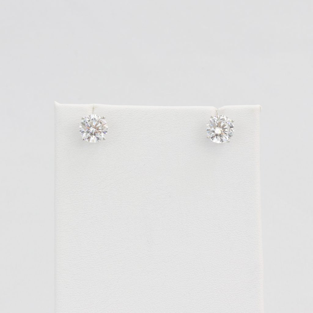 Bobby Schandra simulated diamond (Cubic Zirconia Diamond-quality Grade 5 ) stud earring (8mm) Ivy and Pearl Boutique