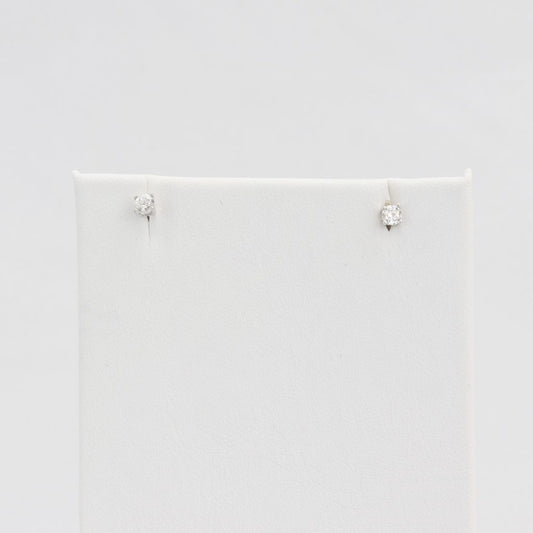 Bobby Schandra simulated diamond (Cubic Zirconia Diamond-quality Grade 5 ) stud earring (3mm)  Ivy and Pearl Boutique