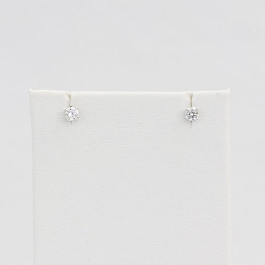 Bobby Schandra simulated diamond (Cubic Zirconia Diamond-quality Grade 5 ) stud earring (4mm)  Ivy and Pearl Boutique