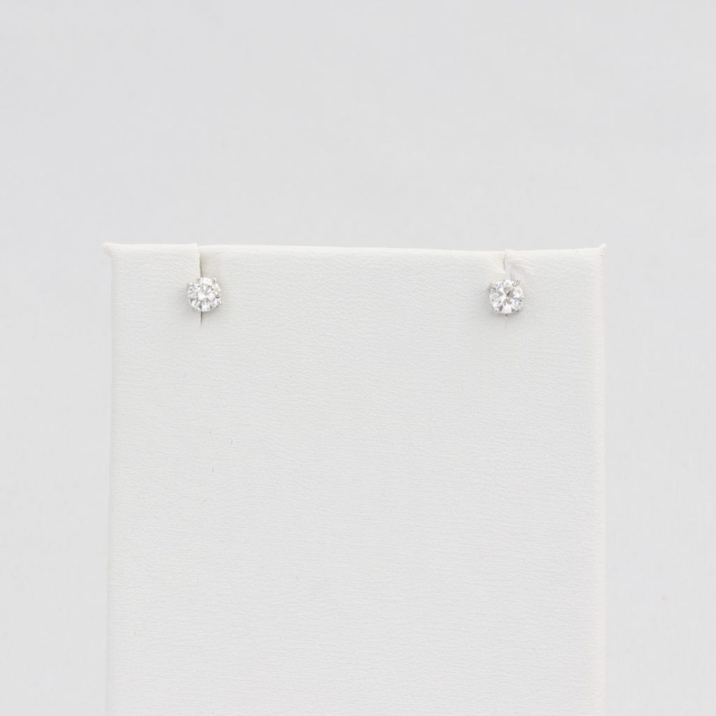 Bobby Schandra simulated diamond (Cubic Zirconia Diamond-quality Grade 5 ) stud earring (4mm) Ivy and Pearl Boutique