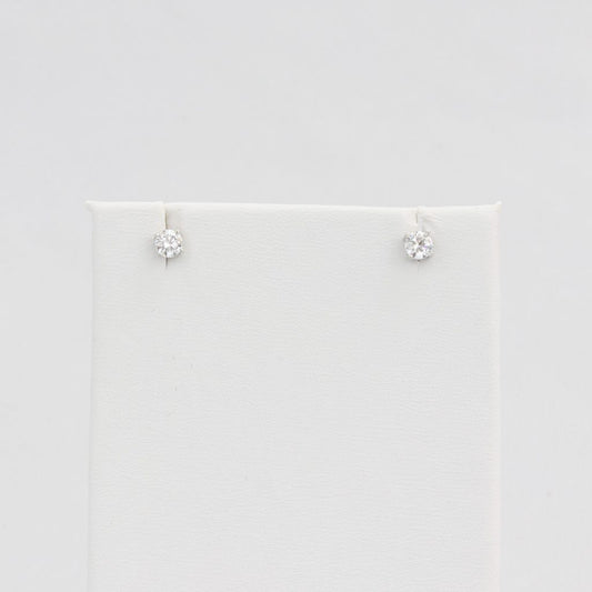 Bobby Schandra simulated diamond (Cubic Zirconia Diamond-quality Grade 5 ) stud earring (4mm)  Ivy and Pearl Boutique