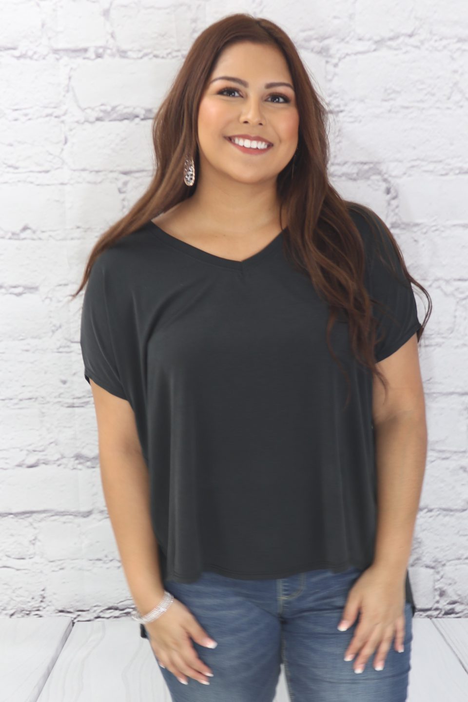 Dolman sleeve cupro knit top Ivy and Pearl Boutique
