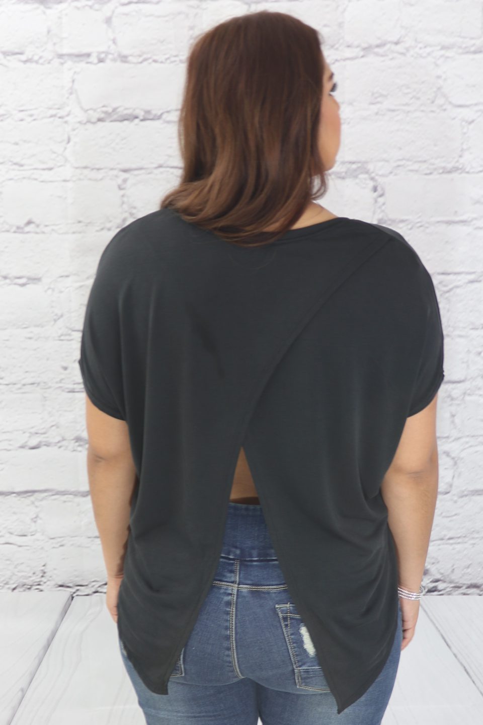 Dolman sleeve cupro knit top Ivy and Pearl Boutique