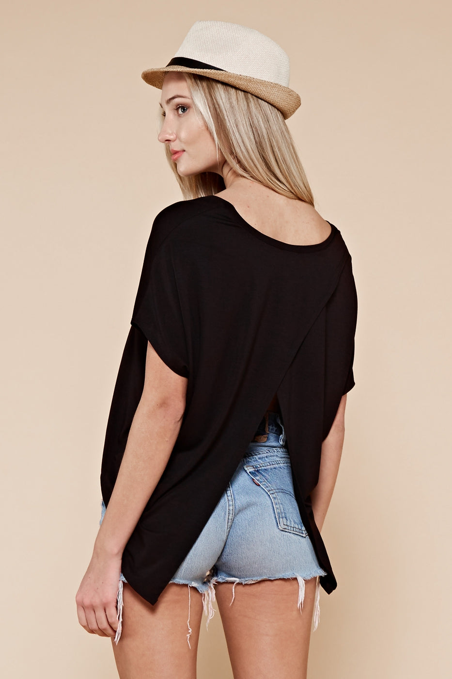 Dolman sleeve cupro knit top Ivy and Pearl Boutique