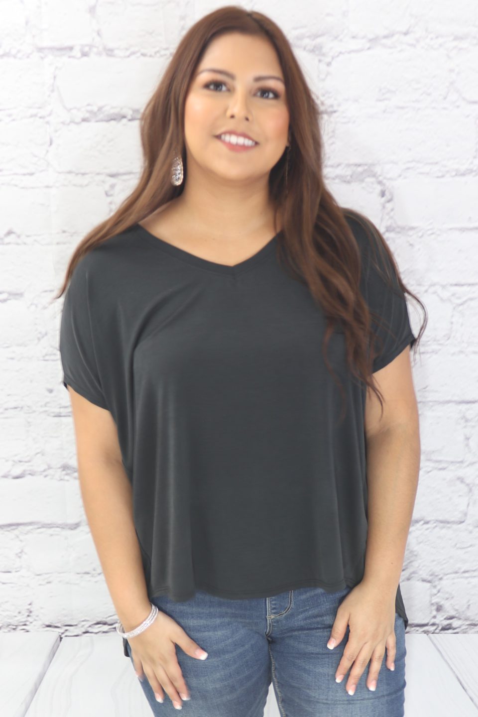 Dolman sleeve cupro knit top Ivy and Pearl Boutique
