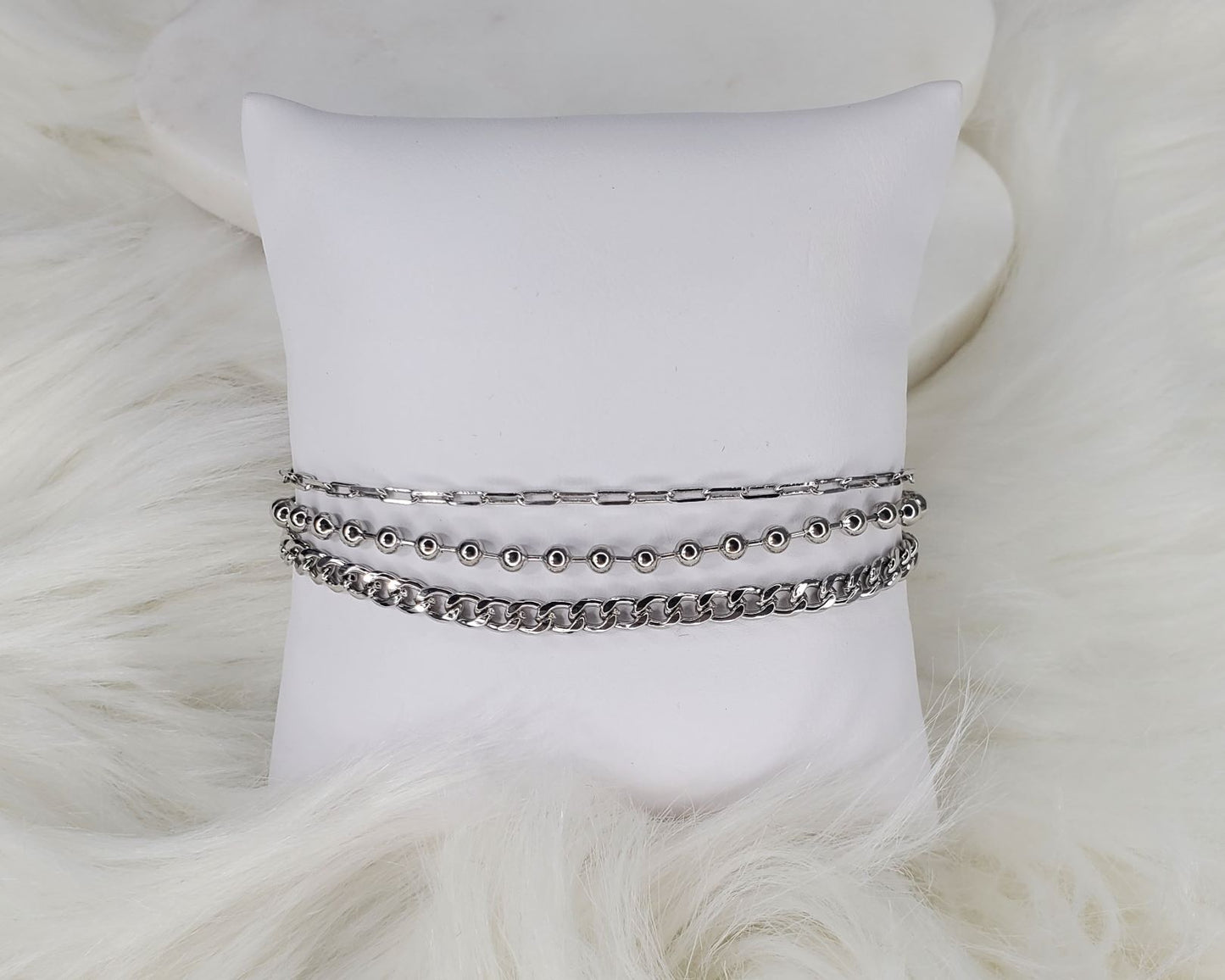 Dorothy chain link and ball layered adjustable bracelet  Ivy and Pearl Boutique