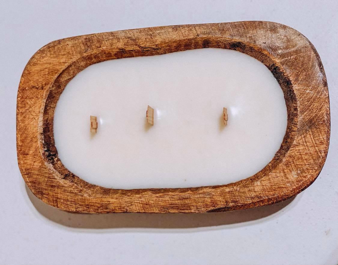 Dough Bowl Candles in Beautiful Reusable Wooden Bowls Ivy and Pearl Boutique Traditional Banana Nut Bread