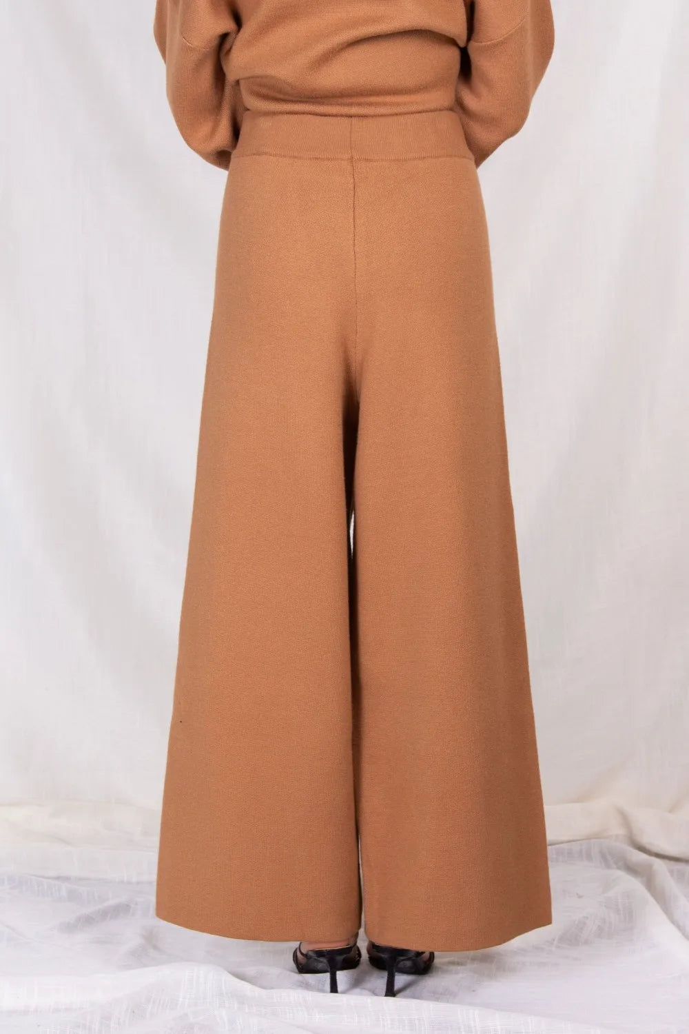 Elegant ankle length knit wide leg pants Ivy and Pearl Boutique