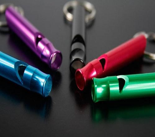 Emergency whistle keychain  Ivy and Pearl Boutique Black