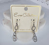 Euro Collection 4-link chain and charm earrings  Ivy and Pearl Boutique Silver