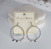 Euro Collection beads on wire with flowered disc loop earrings  Ivy and Pearl Boutique