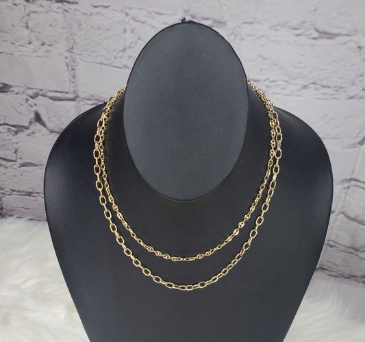 Euro Collection layered decorative chain necklace  Ivy and Pearl Boutique