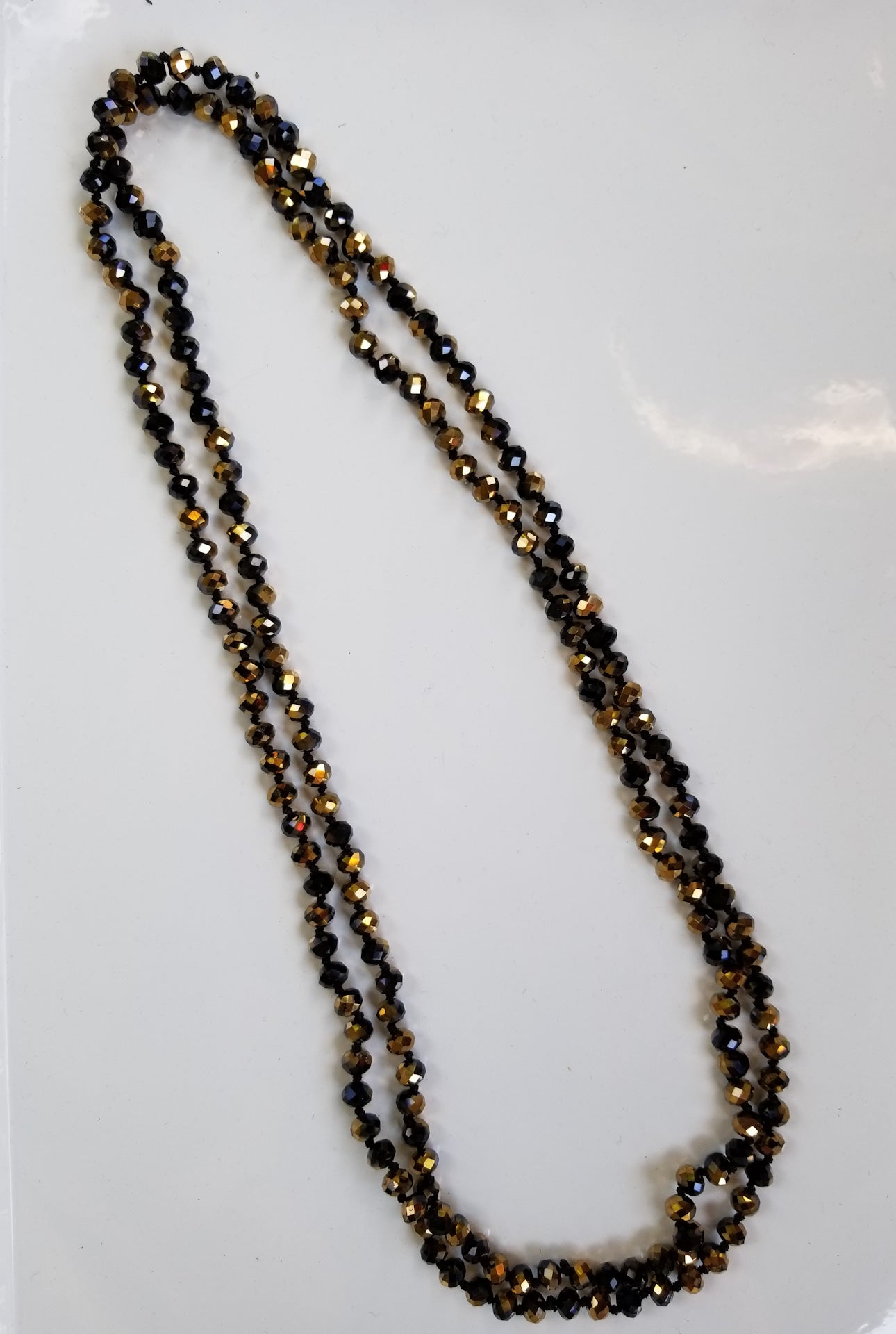 60-inch 8mm faceted crystal beaded necklace Ivy and Pearl Boutique