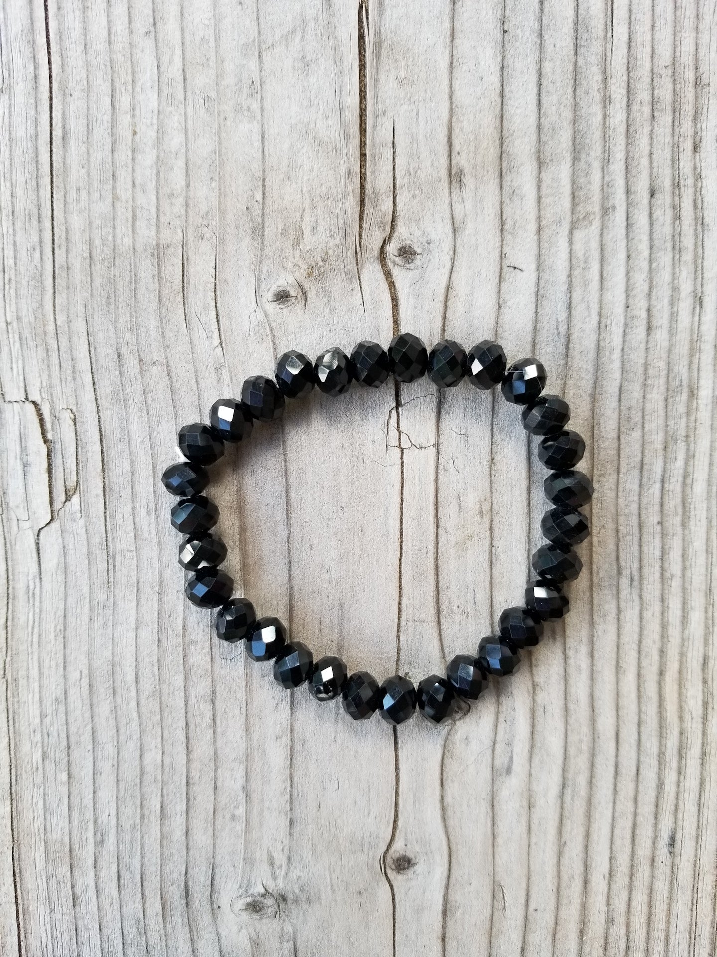 Faceted 7mm crystal beaded bracelet Ivy and Pearl Boutique