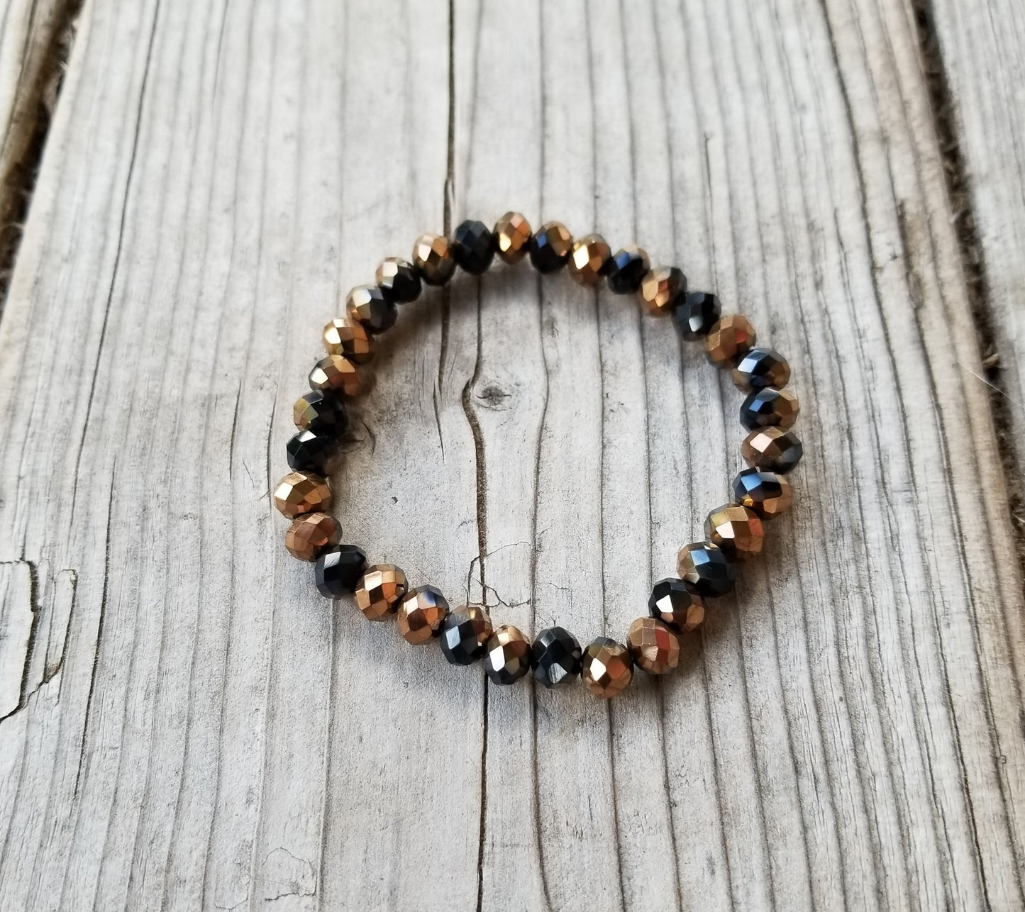Faceted 7mm crystal beaded bracelet Ivy and Pearl Boutique