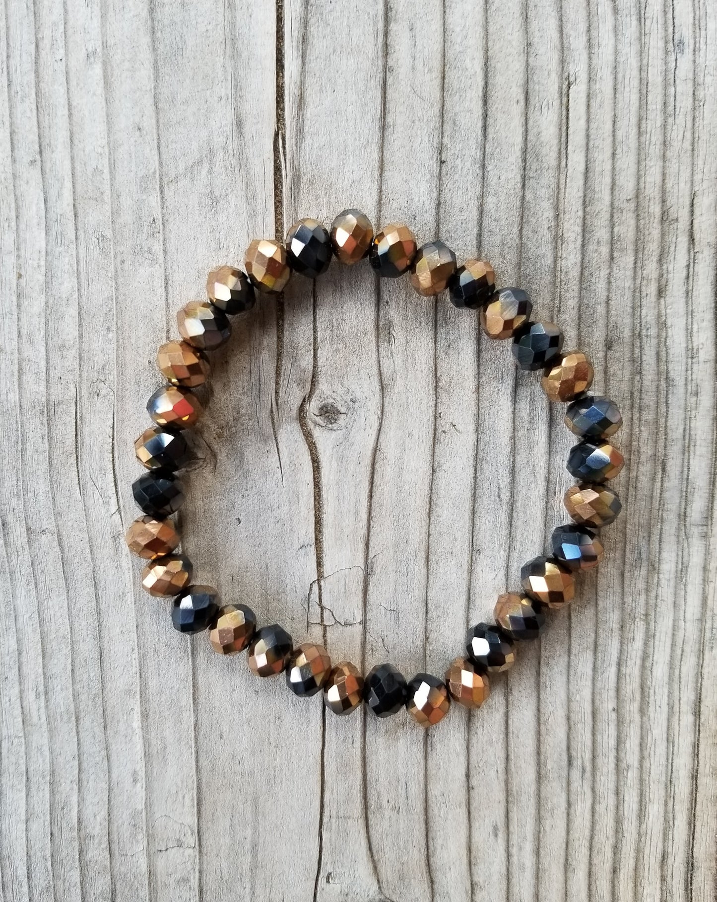 Faceted 7mm crystal beaded bracelet Ivy and Pearl Boutique