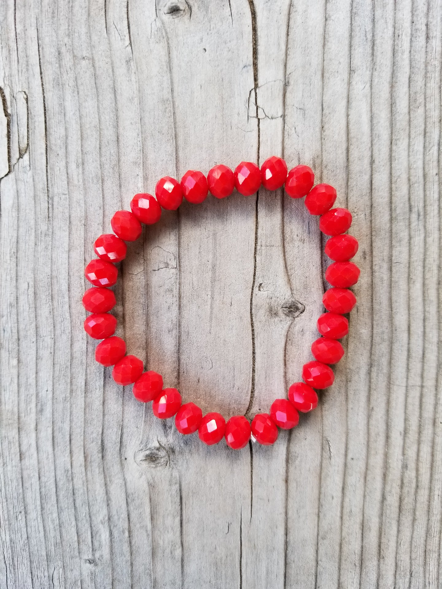 Faceted 7mm crystal beaded bracelet Ivy and Pearl Boutique
